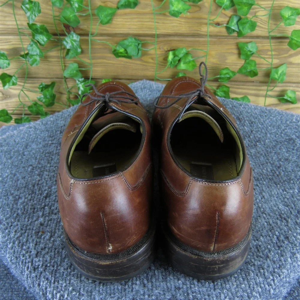 Johnston‎ & Murphy Men Handcrafted Derby Oxfords Brown Leather 10 Narrow 2025